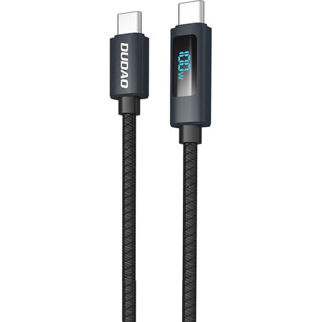 Dudao L7C USB-C - Cable USB-C de 100 W con pantalla LED de 1 m - Negro (1/5)