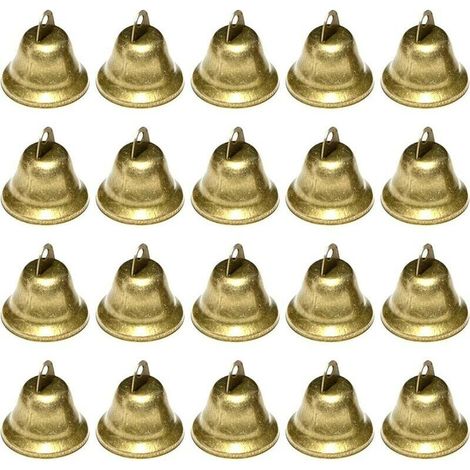 Piccoli campanellini, 20 pezzi di campanellini vintage per decorazioni di matrimoni e festival, campanellini natalizi per alberi di Natale, campanellini in metallo per portachiavi, artigianato. (1/4)
