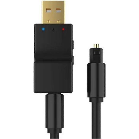 Émetteur audio Bluetooth 5.4 aptX Fiber, adaptateur double flux stéréo à faible latence, compatible avec PS4, TV et PC. (1/5)