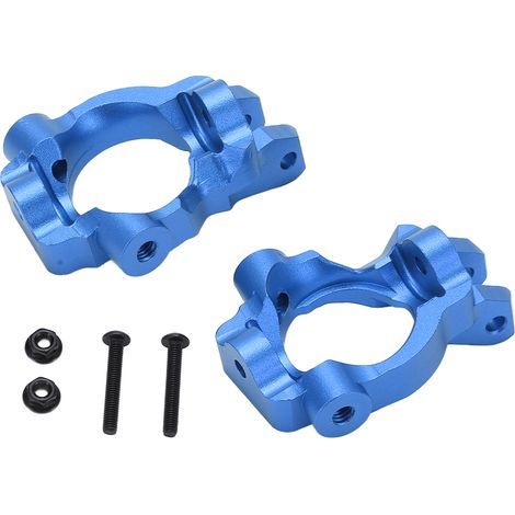 2 Pièces Moyeux Avant Métalliques C Hubs pour Losi Lasernut U4 1/10 Voiture RC, Blocs de Roulement Porte-Fusée (1/5)