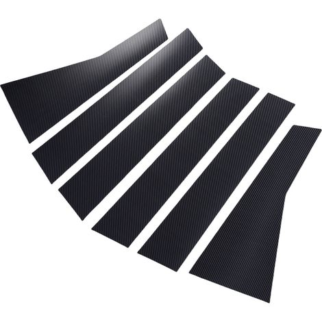 Lot de 6 enjoliveurs de montants de vitres de portières de voiture, style fibre de carbone, en polycarbonate, pour CR-V 2017-2022 (1/5)