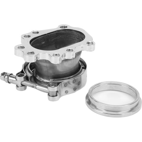 Bride de tuyau de descente Turbo à 8 boulons, en acier inoxydable, adaptateur de Conversion de bande en V de 2,5 pouces pour T25 T28 GT25 GT28
