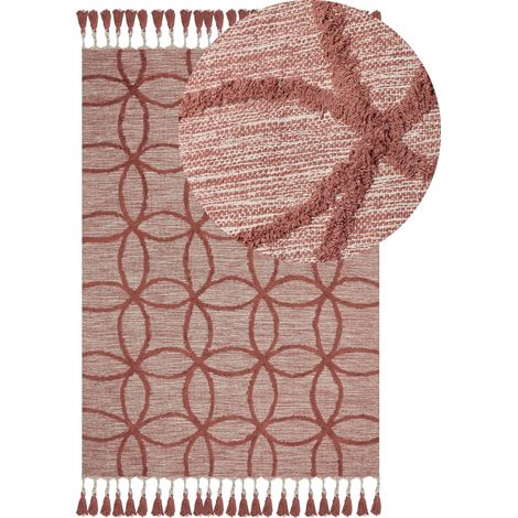 Teppich KIRSEHIR Rot 160 x 230 cm Baumwolle