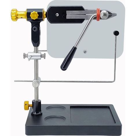 Outil de fixation de mouche haute résistance avec enfile-bobine réglable pour attacher les mouches, bancs, étau, leurres, outils de fabrication de leurres (1/4)