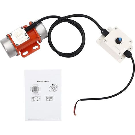 Moteur de Vibration Électrique 60 W DC24 V avec Contrôleur de Vitesse, Moteur Sans Balais à Grande Vitesse en Alliage, Vibrateur de Béton 4000 Tr/Min (1/5)