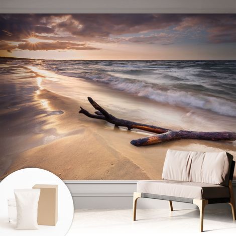 Carta Da Parati In Vlies Decorativa Per Pareti - Con Motivi Moderni - Con Colori Intensi - Per Ufficio Spiaggia occidentale 312x219 cm (1/5)