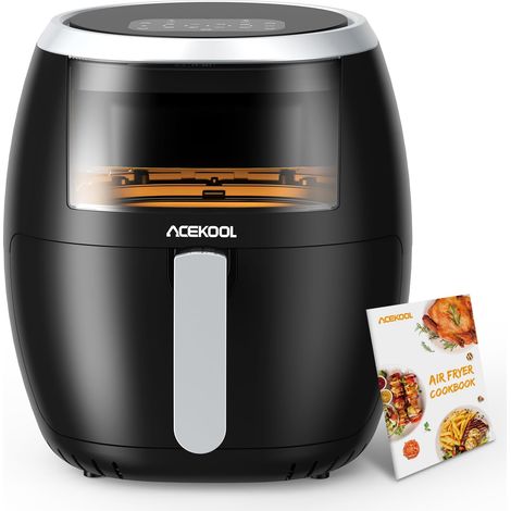 Friggitrice ad aria Oven Digitale da forno 8 Programmi di cottura 8 L Friggitrice ad aria da con Ricettario Touch screen e Finestra visibile, Accessori senza BPA 1800 W, Timer e controllo Temperatura (1/5)