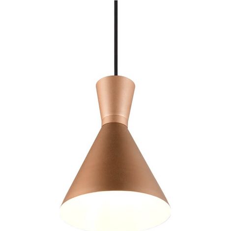 Suspension minimaliste café cône métal E27 Enzo RL (1/3)