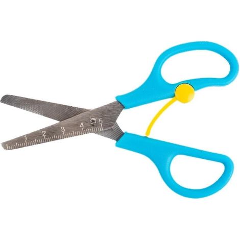 Seidige Schere mit Feder, Kunststoff, 13 cm