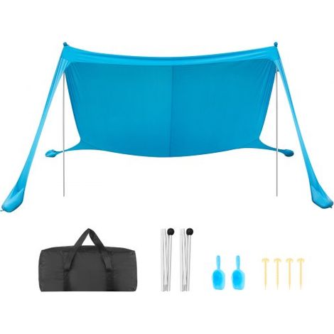 Tenda Parasole da Spiaggia per Esterno Protezione Solare UPF50+ (1/5)