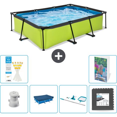 Exit Pool Rechteckig - 300x200x65 cm - 7-teilig S337