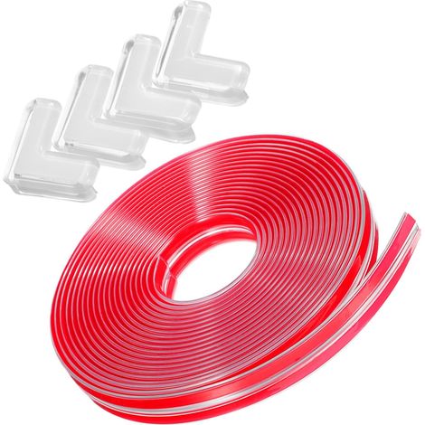 Protège-coins de sécurité, PVC/bois, transparent, pour tables (1/5)