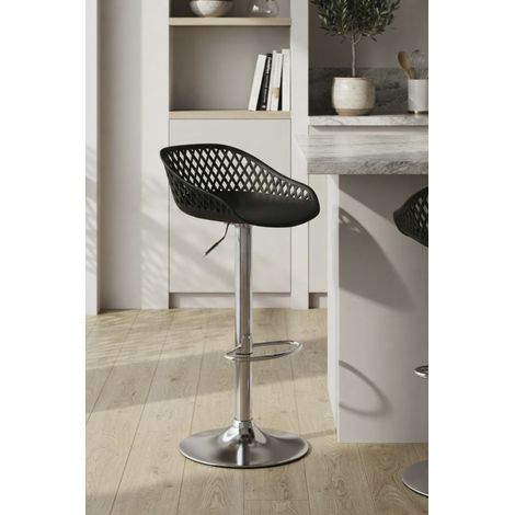 Taburetes Cocina - Taburete Alto Regulable Avera - Negro (1/5)