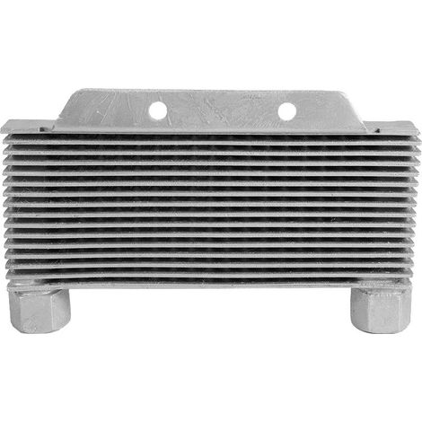 Radiateur de refroidisseur d'huile en alliage en aluminium argent 15 rangées Pièces de moto universelles (1/5)