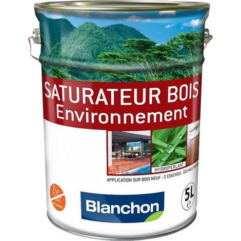 Blanchon – Saturateur bois biosourcé 5L – Gris vieilli – Non filmogène, séchage rapide, faible odeur – Pour bois dur et teck