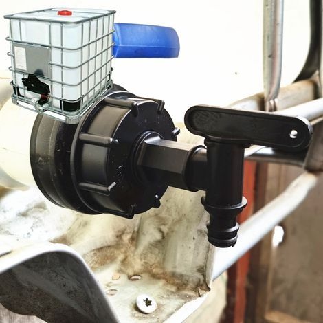 Raccord S60X6 - Robinet PEHD pour cuve eau 1000 L (1/5)