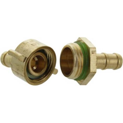 10 x GIUNTATUBI OTTONE 3 PZ  1/4X  8 MM