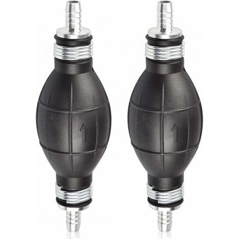 8mm Pompe à Main Essence en Caoutchouc - Poire d'Amorçage Carburant pour Voitures, Motos et Bateaux (Noir) - Pompe Manuelle de Transfert (1/5)