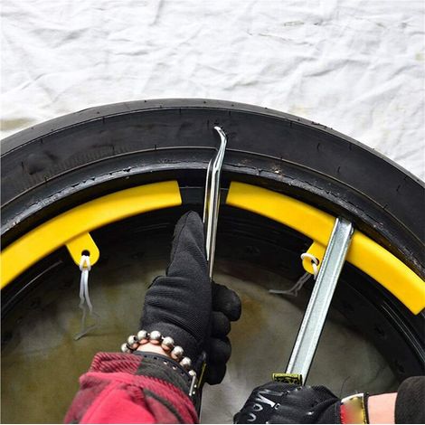 Accesorio de palanca metálica para desmontar neumáticos de coches 4x4, bicicletas y motocicletas. (1/4)