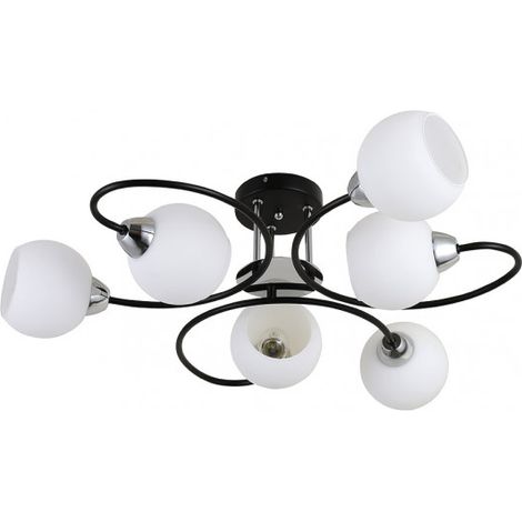 FAB 152256052 Fuji 6xe27 Lampada Nera / Cromo 21x65x65 Cm (1/2)