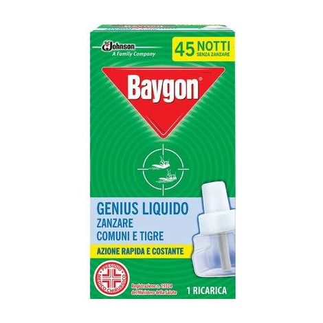 RICARICA LIQUIDA ZANZARE GENIUS BAYGON - DURATA NOTTI 45- 24 pezzi