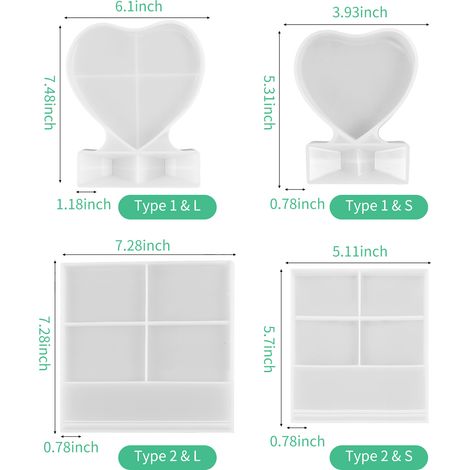 Cadre Photo DIY, moule en résine, moules de moulage en Silicone, cadres Photo en cristal époxy, artisanat, accessoires de fabrication, Kits d'art pour adultes débutants (1/5)