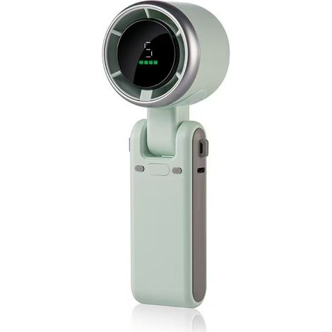 Mini ventilateur portable 3600mAh – Autonomie jusqu'à 12 heures – 5 vitesses – Moteur sans balais – Pour camping et voyages
