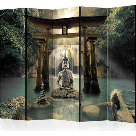 Paravento - Buddha Smile II [Room Dividers] - 225x172 (1/4)