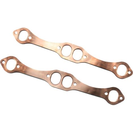 Joint d'échappement ovale en cuivre PH306 pour moteurs Chevrolet SBC 327, 305 et 383 (1/3)