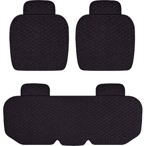 Lot de 3 coussins de siège auto antidérapants et respirants, noir – DELKEVIC (1/5)