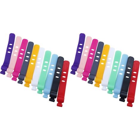 Attaches Réutilisables Souple pour Gestion Silicone Câble 50pcs de en Légères des Câbles de Téléphone Portable et Chargeurs pour Bureau et Poste de Travail (1/5)