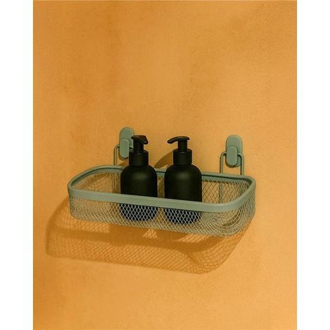 Exagonshop Mensola doccia 1 ripiano verde acqua Taki