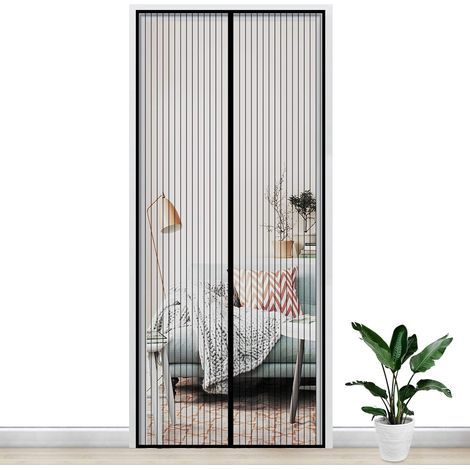 Magnetic Mosquito Net Door Mesh Curtain Anti Mosquito Fly Self-closing Magnet with Sratch Strip No Drilling Keeps Out Bugs for Hallways, Window (100  240) (1/5)