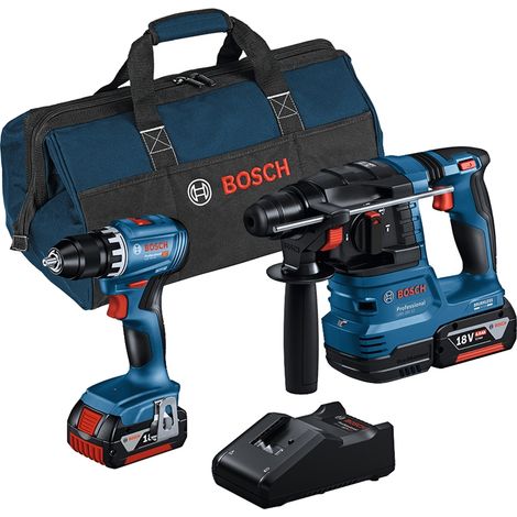 Packen Sie 2 Werkzeuge 18V GSR 18V-45 + GBH 18V-22 - BOSCH - 0615A50038 (1/5)
