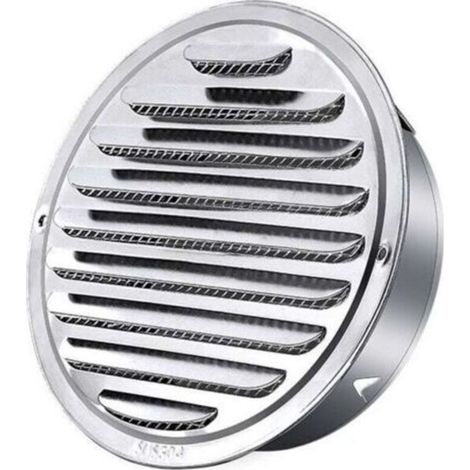 Acier Inoxydable Rond Grille de Ventilation de Tuyau D'échappement 120mm, Capot de Sortie D'air, Grille D'évacuation D'air Ronde, Hotte de Désenfumage Avec Moustiquaire