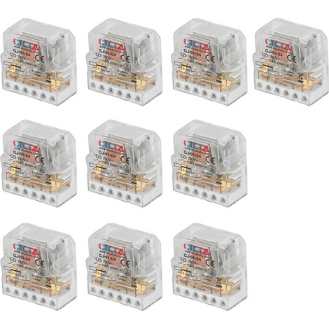 Lot de 10 Télérupteur Encastrable CILIA 230V 10A  Relais à Impulsions 4 Séquences, 2 Contacts NO  Compatible Type Finder 26.04  Pour Commande d'Éclairage et Domotique