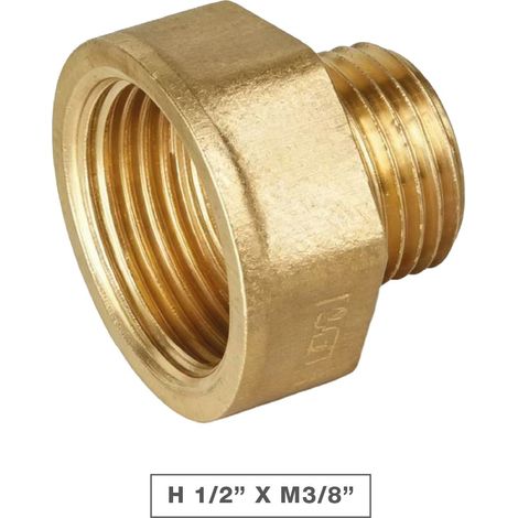 Reducción Marsella latón H1/2"xM3/8" - 10 u caja
