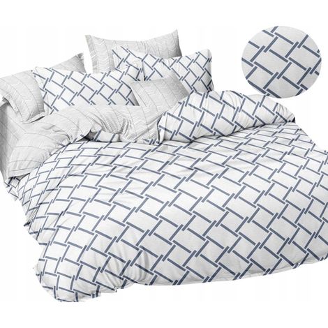 Set di biancheria da letto a 3 pezzi 160x200 + federe 70x80 in raso di cotone (1/5)