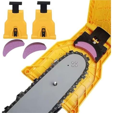 Générique 2PCS Affuteuse De Chaine Tronconneuse Ultra-Rapide, Précision Instantanée Eguiseur Chaine De Tronçonneuse Professionnel avec Aiguiser, Outil De Précision pour Bûcherons (1/5)