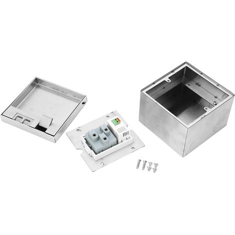 Prise encastrable 3 trous pour sol, boîte étanche de sortie électrique AC250V, idéale pour bureau et plan de travail en salle de conférence. (1/5)
