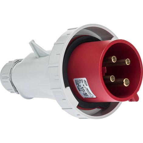 Fiche Mobile Male Triphasé 32a 3p+t 380v - 4 Broches - étanche Ip67 - Ide