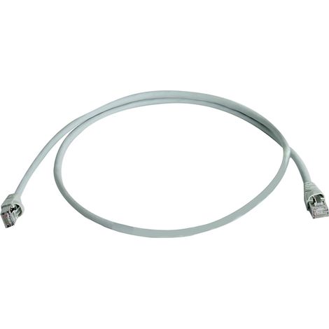 Telegärtner 100009349 RJ45 Patchkabel CAT 5e F/UTP 20.0 m Grau Flammwidrig, mit Knickschutztülle 1 S