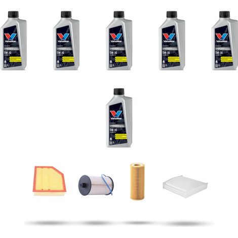 Kit tagliando 4 FILTRI e 6L OLIO compatibile con Volvo V70 II 2.4 D 93Kw dal 2005 al 2007 (1/5)