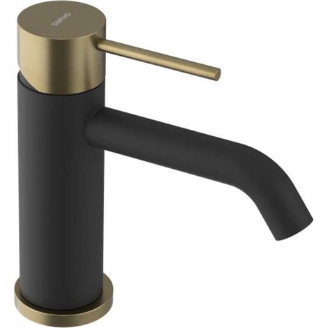 Sapho Ultramix - Waschtischarmatur, mattes Schwarz/mattgold UT002BG (1/2)