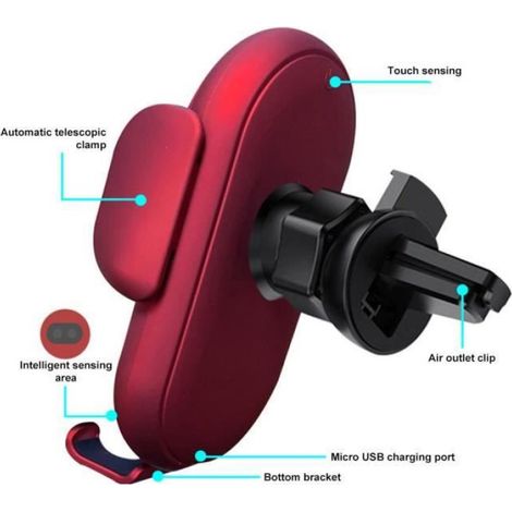 Support Téléphone Portable - Chargeur Sans Fil 15 W - Pour Voiture - Capteur Infrarouge Intelligent - 1 Pièce (1/4)