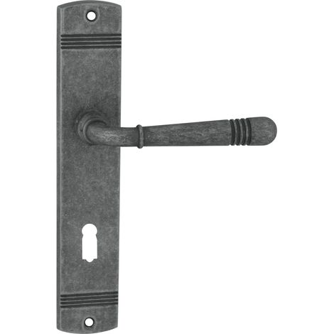Domino Türgriff LOFT M95 BB-Buntbart 72 Drückergarnitur für Zimmertüren Langschild-Garnitur Türdrücker-Set Türbeschläge