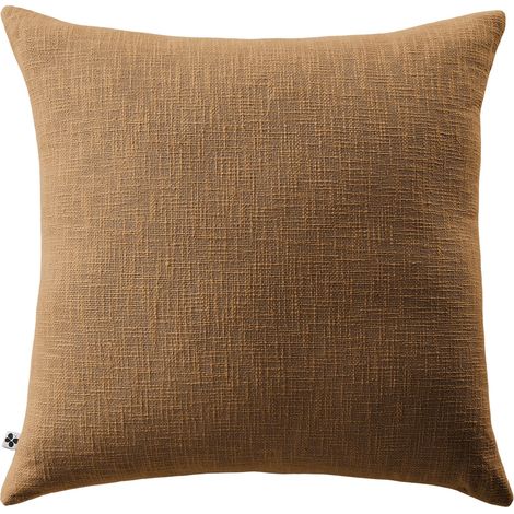 Coussin Déhoussable 45 x 45 cm 100% coton Sixtine Camel (1/4)