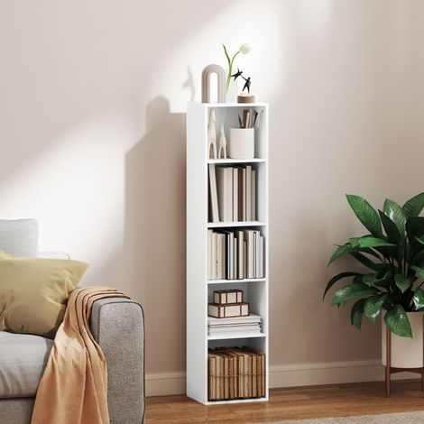 Mueble estantería librería 5 baldas ajustables madera OKMYHOME (1/5)
