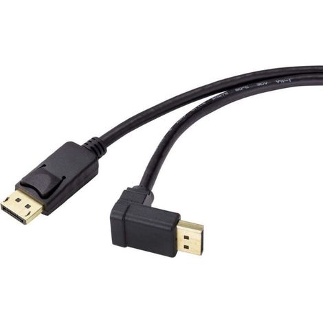 Câble de raccordement Trywise DisplayPort Fiche mâle DisplayPort, Fiche mâle DisplayPort 1.50 m noir SP-9163732 contacts dorés Câble DisplayPor A070222 (1/4)
