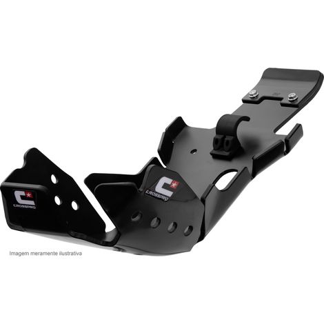 Protection moteur et biellette de bras oscillant Crosspro (Pro-Link) en plastique rigide DTC Enduro. Compatible avec : Beta 250/300 RR '20-'23, noir.